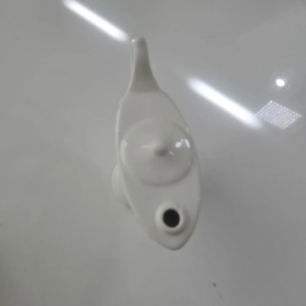 White Ceramic Nurses Graduation Nightingale Lamp Large Embossed Scroll 8